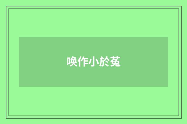 唤作小於菟