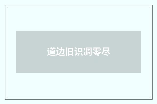 道边旧识凋零尽