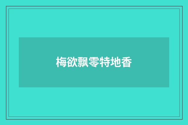 梅欲飘零特地香