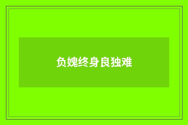 负媿终身良独难