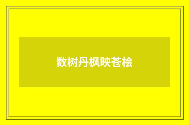 数树丹枫映苍桧