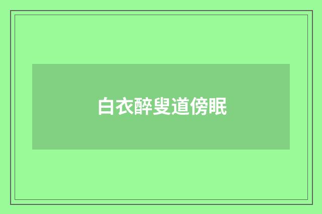 白衣醉叟道傍眠