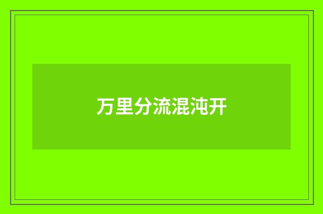 万里分流混沌开