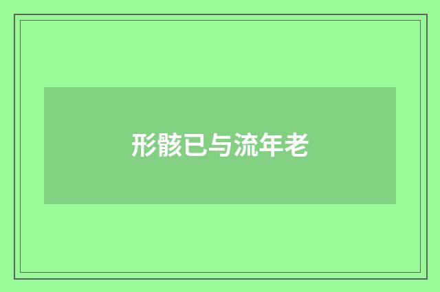 形骸已与流年老