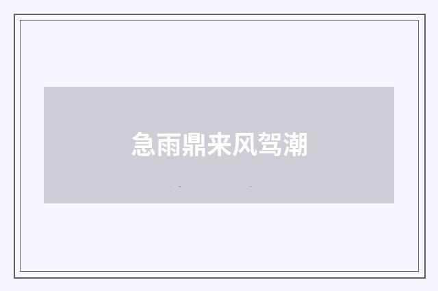 急雨鼎来风驾潮