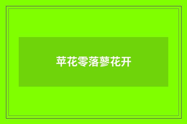 苹花零落蓼花开