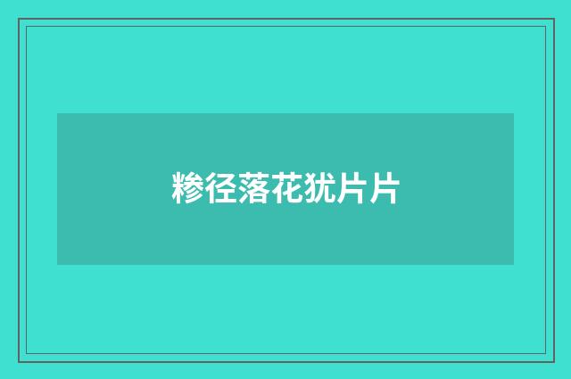 糁径落花犹片片