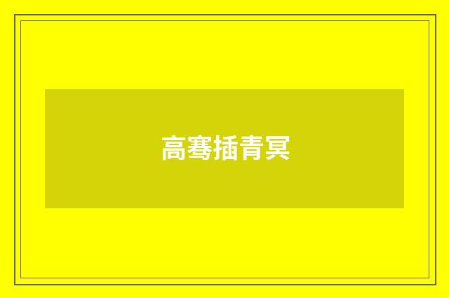 高骞插青冥