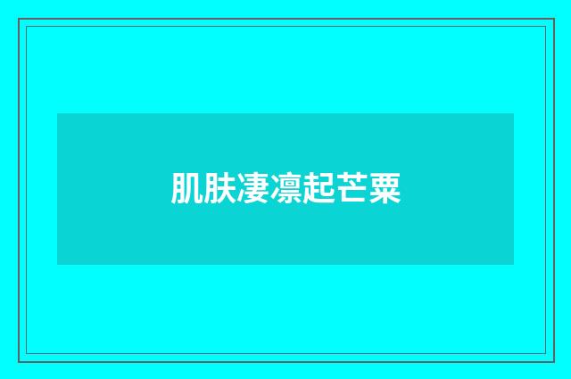 肌肤凄凛起芒粟