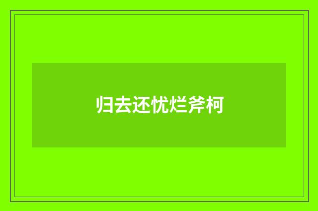 归去还忧烂斧柯