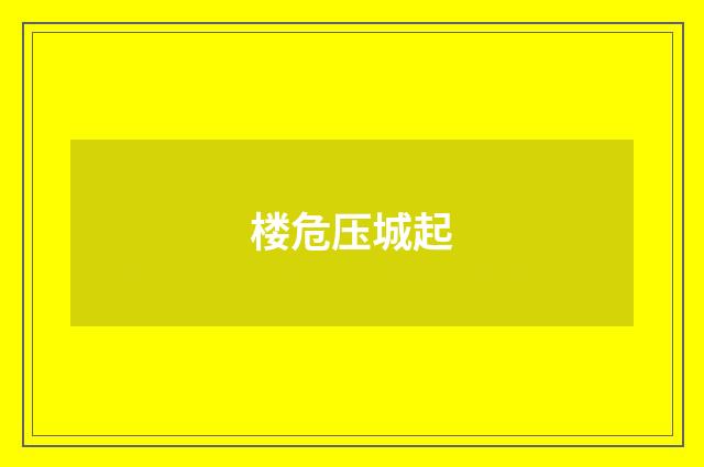 楼危压城起