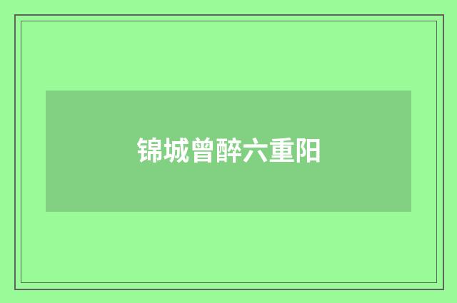 锦城曾醉六重阳