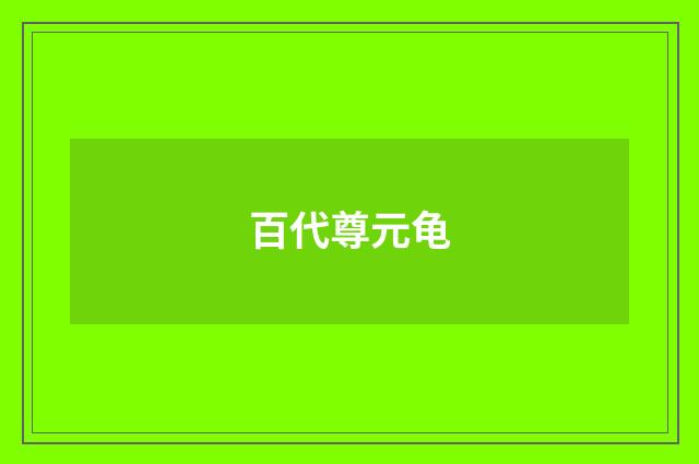 百代尊元龟