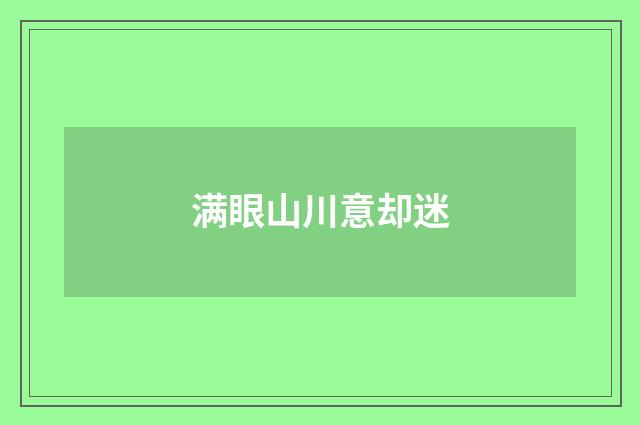 满眼山川意却迷