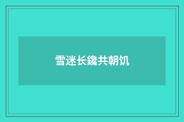 雪迷长鑱共朝饥