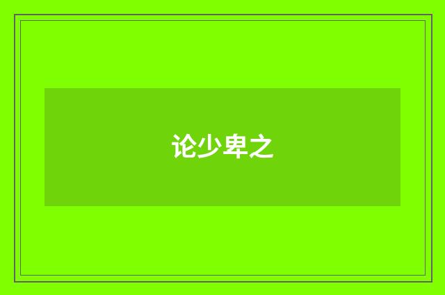 论少卑之