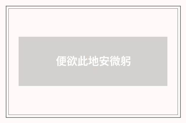 便欲此地安微躬