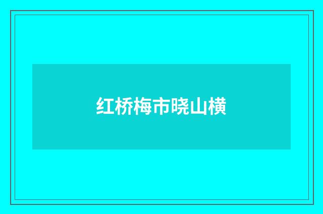 红桥梅市晓山横