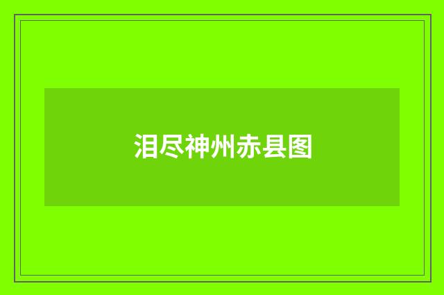 泪尽神州赤县图