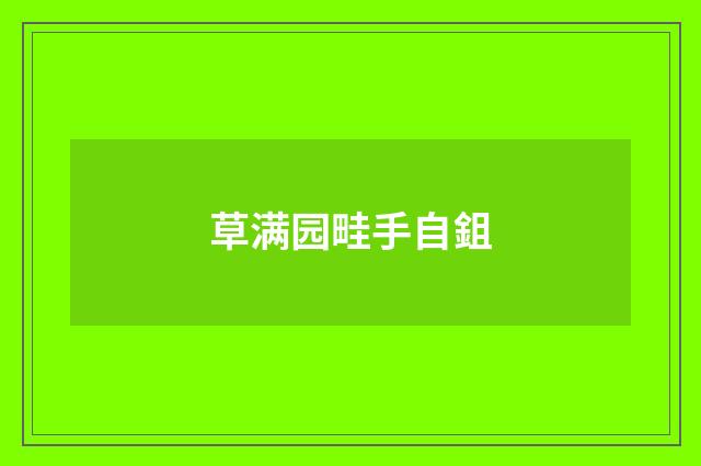 草满园畦手自鉏