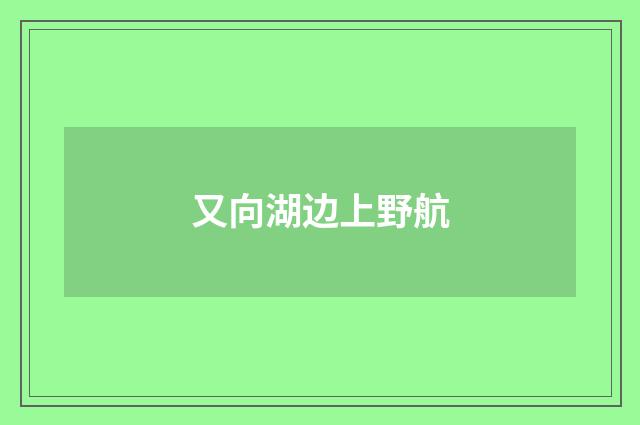 又向湖边上野航