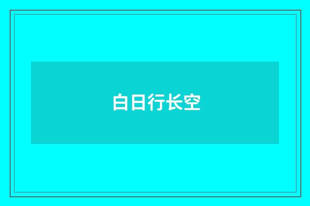 白日行长空
