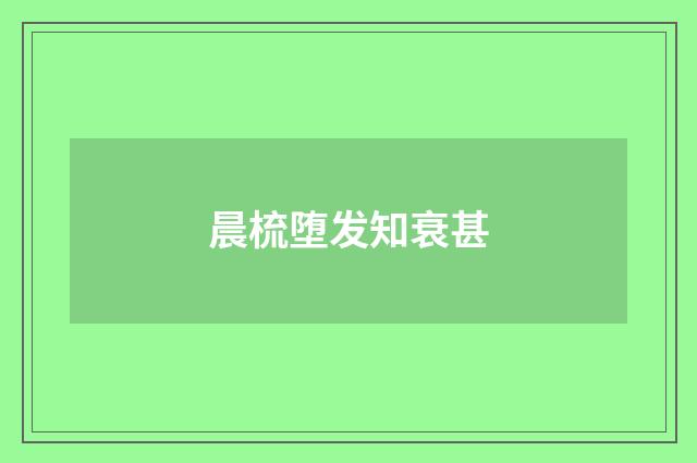晨梳堕发知衰甚