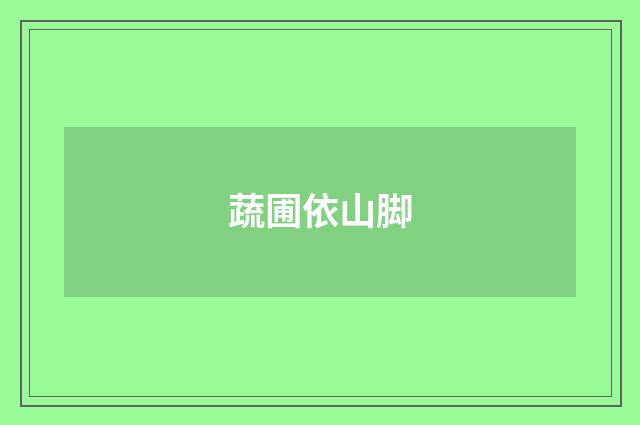 蔬圃依山脚