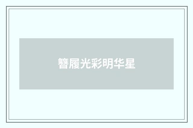 簪履光彩明华星
