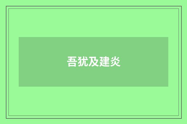 吾犹及建炎