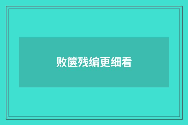 败箧残编更细看