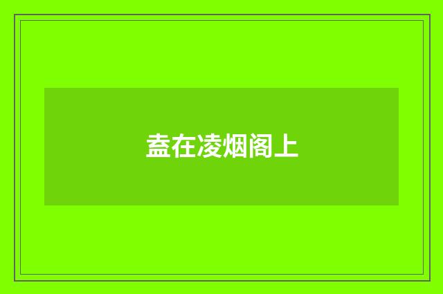 盍在凌烟阁上