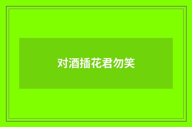 对酒插花君勿笑