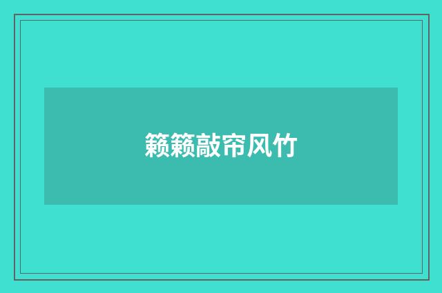 籁籁敲帘风竹