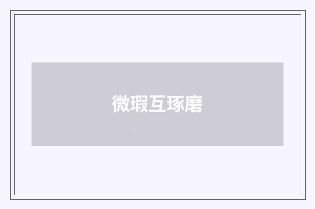 微瑕互琢磨