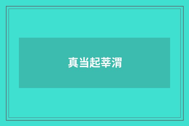 真当起莘渭