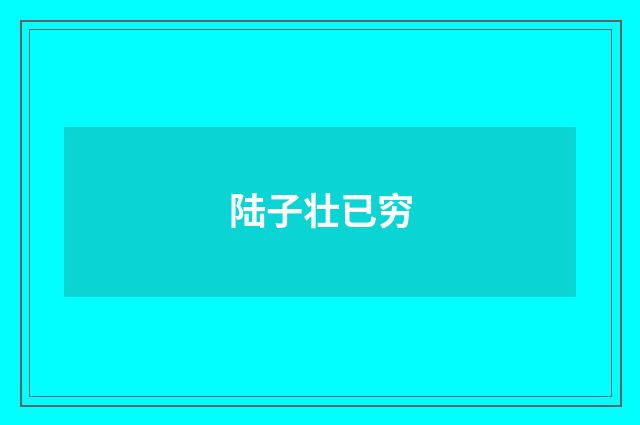 陆子壮已穷