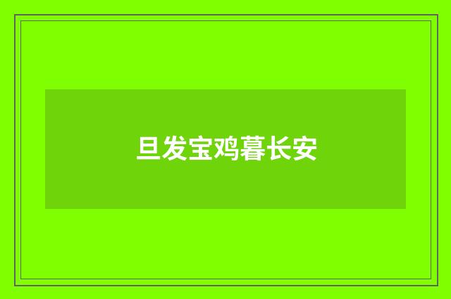 旦发宝鸡暮长安
