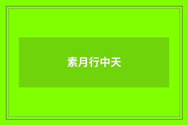 素月行中天