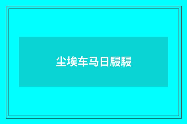 尘埃车马日駸駸