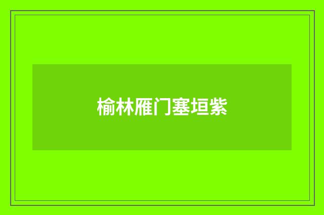 榆林雁门塞垣紫