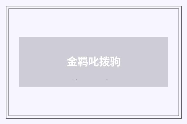 金羁叱拨驹