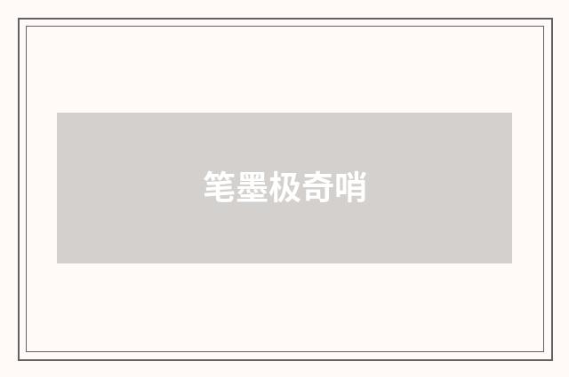 笔墨极奇哨