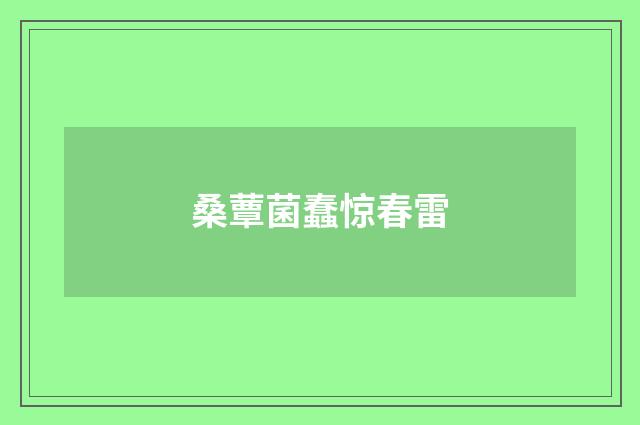 桑蕈菌蠢惊春雷