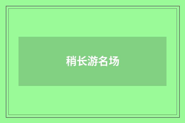 稍长游名场