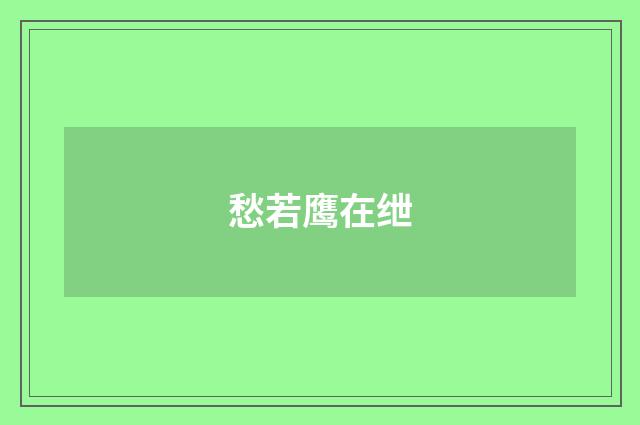 愁若鹰在绁