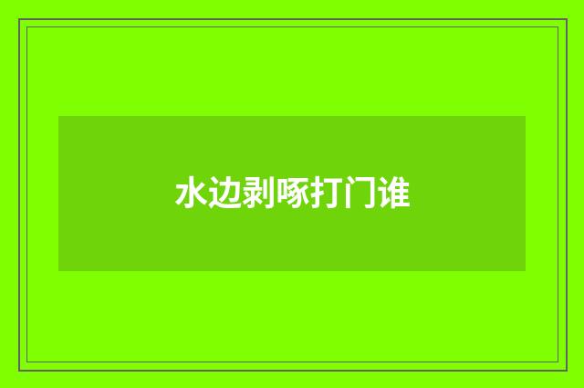 水边剥啄打门谁
