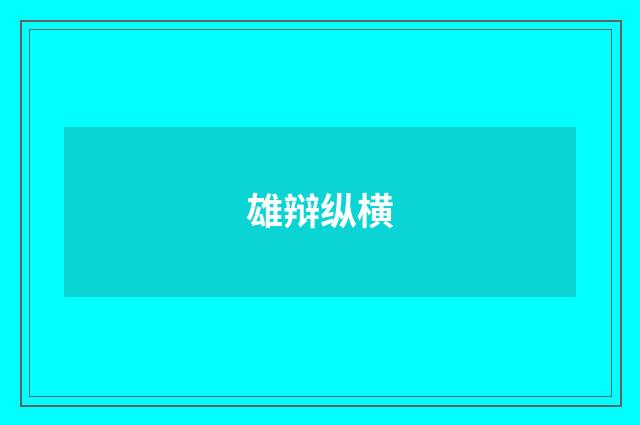 雄辩纵横