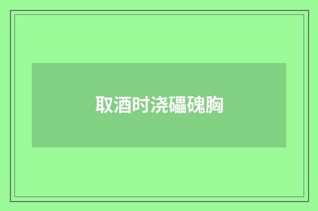 取酒时浇礧磈胸