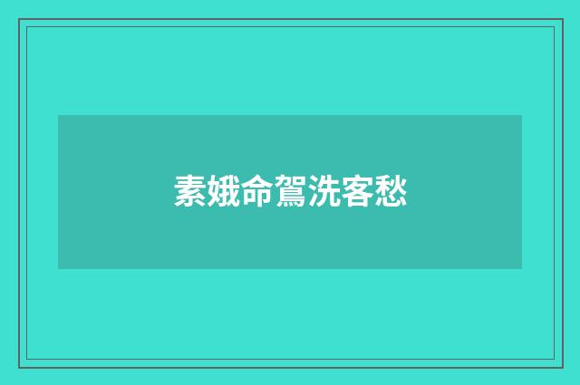 素娥命鴐洗客愁